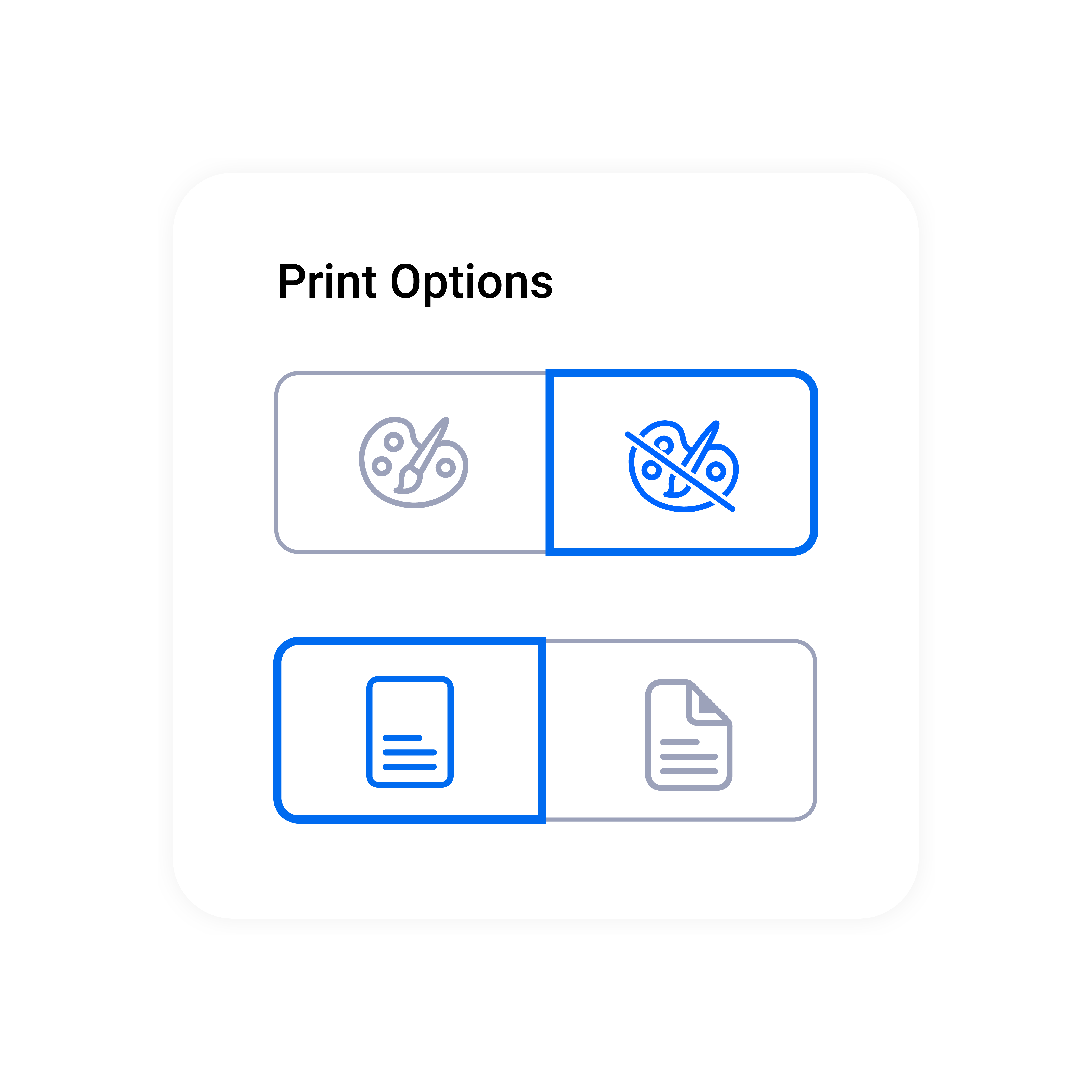 Print options in Pingen