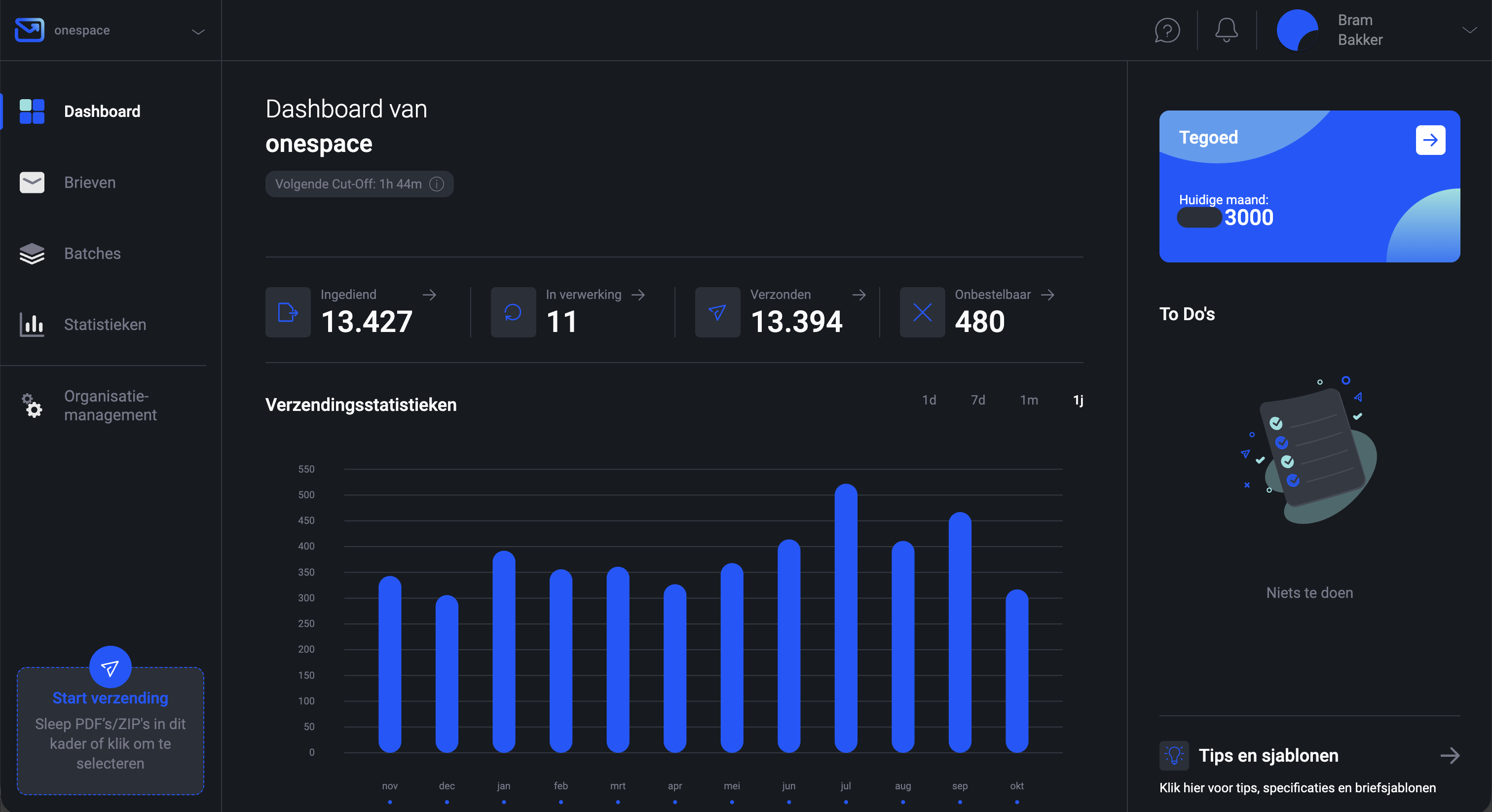 Output management - Dashboard van de Pingen WebApp