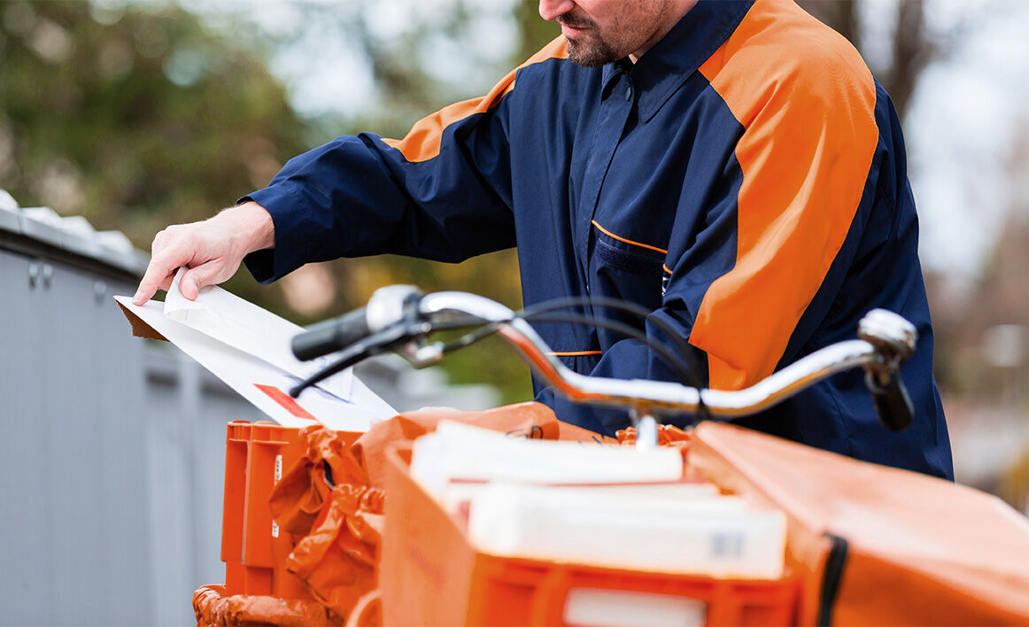 postman with letters