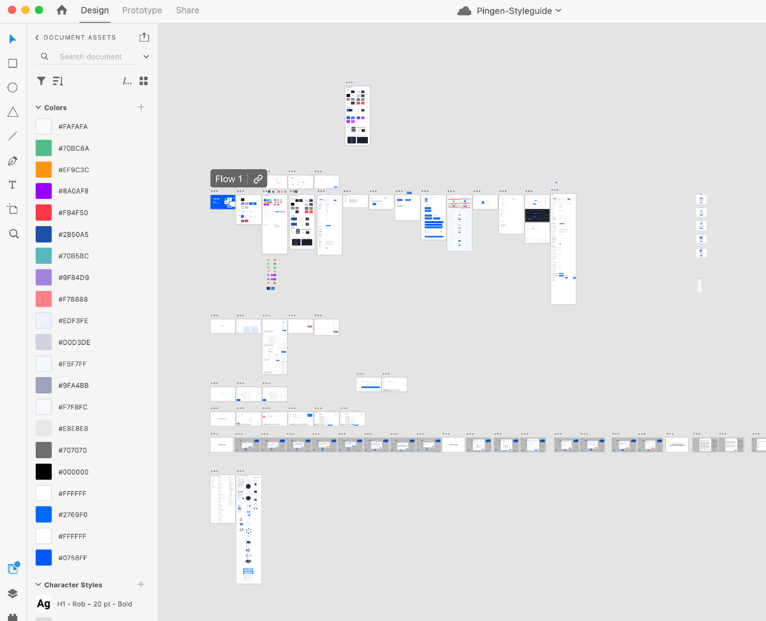 Pingen screen UX designs in Adobe XD Program